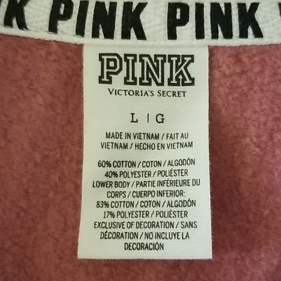 PINK VS Quarter Zip Sweatshirt - Pink Gray - Picture 9 of 10